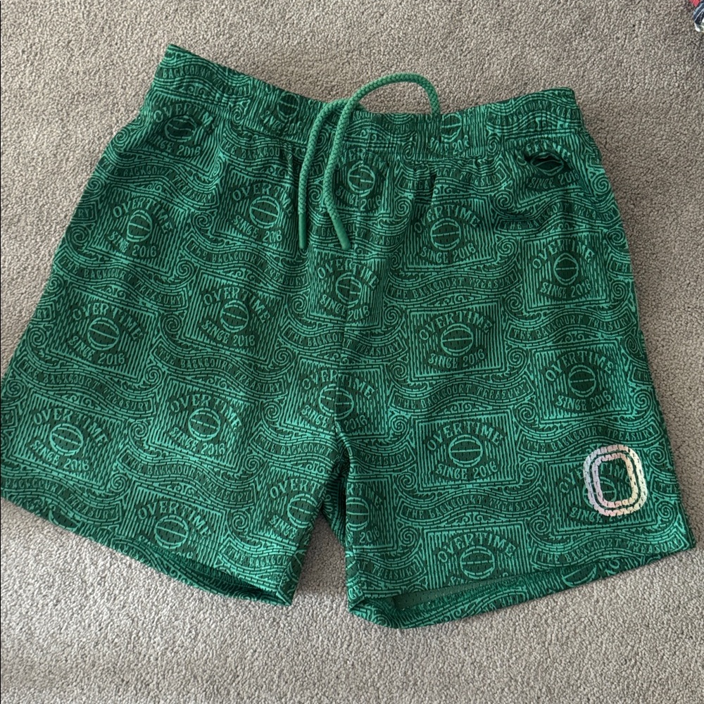 3 pair Assorted Overtime Men's Medium Athletic & Floral basketball Shorts - Picture 4 of 4